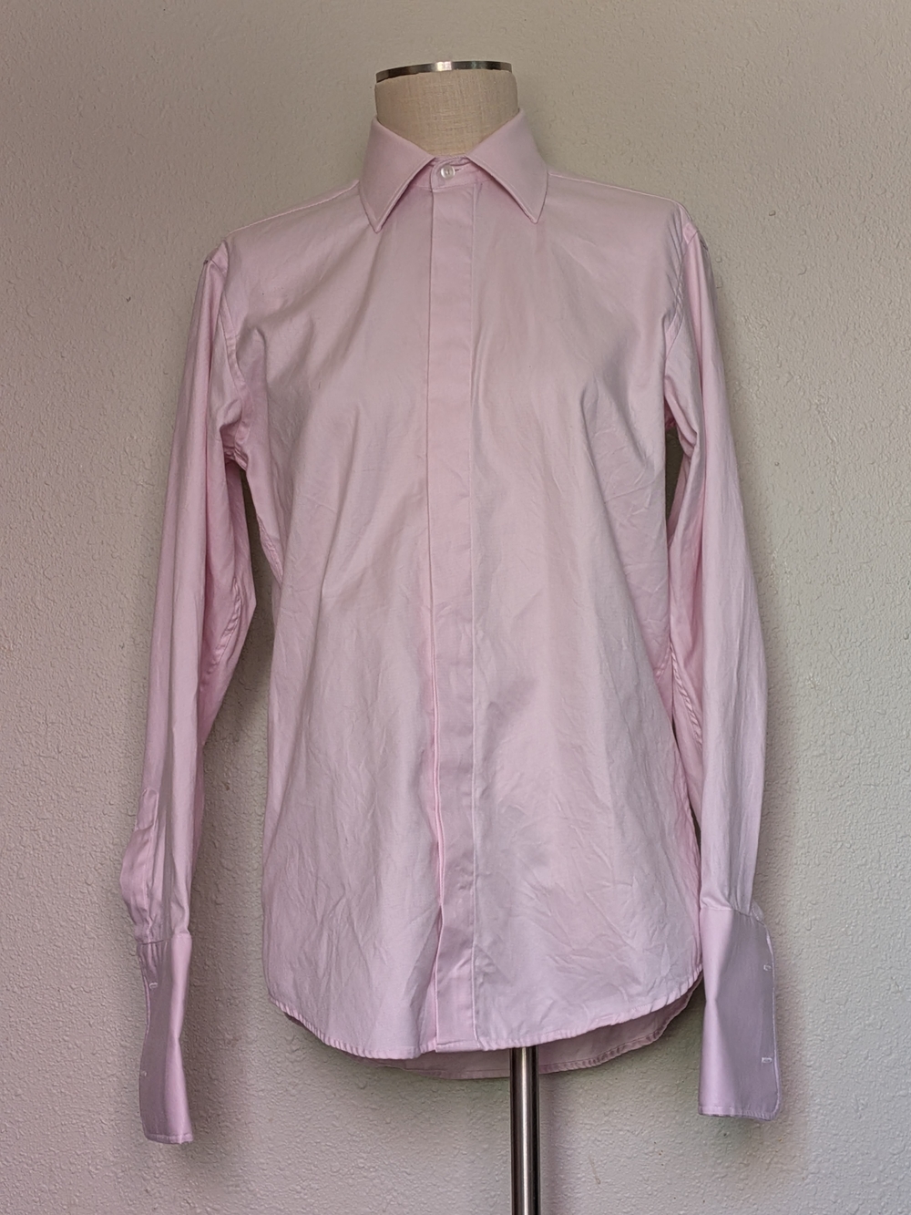 Classic Men’s Pink French Cuff Dress Shirt